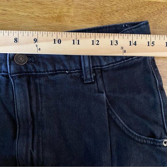 We The Free Cosmico Flirt Jean Mini Skirt Womens Size 30 Pleated Denim Raw Hem - Picture 11 of 12